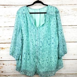 St John's Bay Floral Print Blouse
